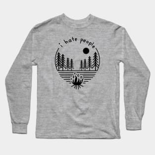 I hate people Camping design Long Sleeve T-Shirt